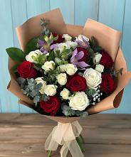 Букет цветов из:  Розы и Альстромерии #REPLACE_PRED# Ростовe-на-Донy