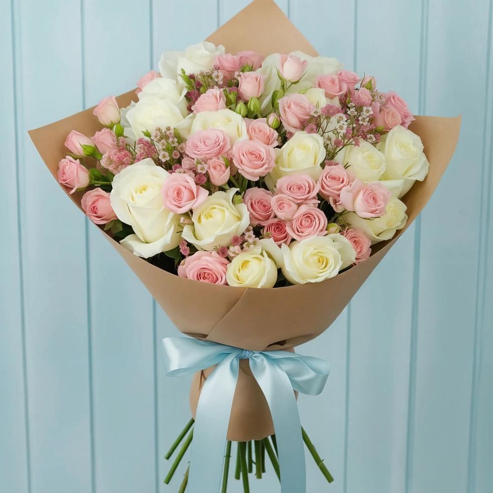 Букет цветов из: Розы в Ростовe-на-Донy