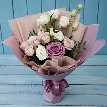 Букет цветов из:  Розы и Лизиантусы #REPLACE_PRED# Ростовe-на-Донy