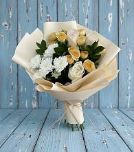 Букет цветов из:  Розы и Хризантемы в Ростовe-на-Донy