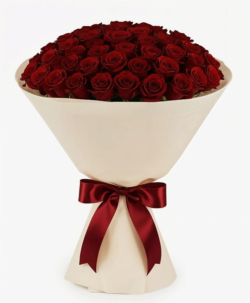 Букет 101 Бордовая роза Блэк Бакарра в Ростовe-на-Донy